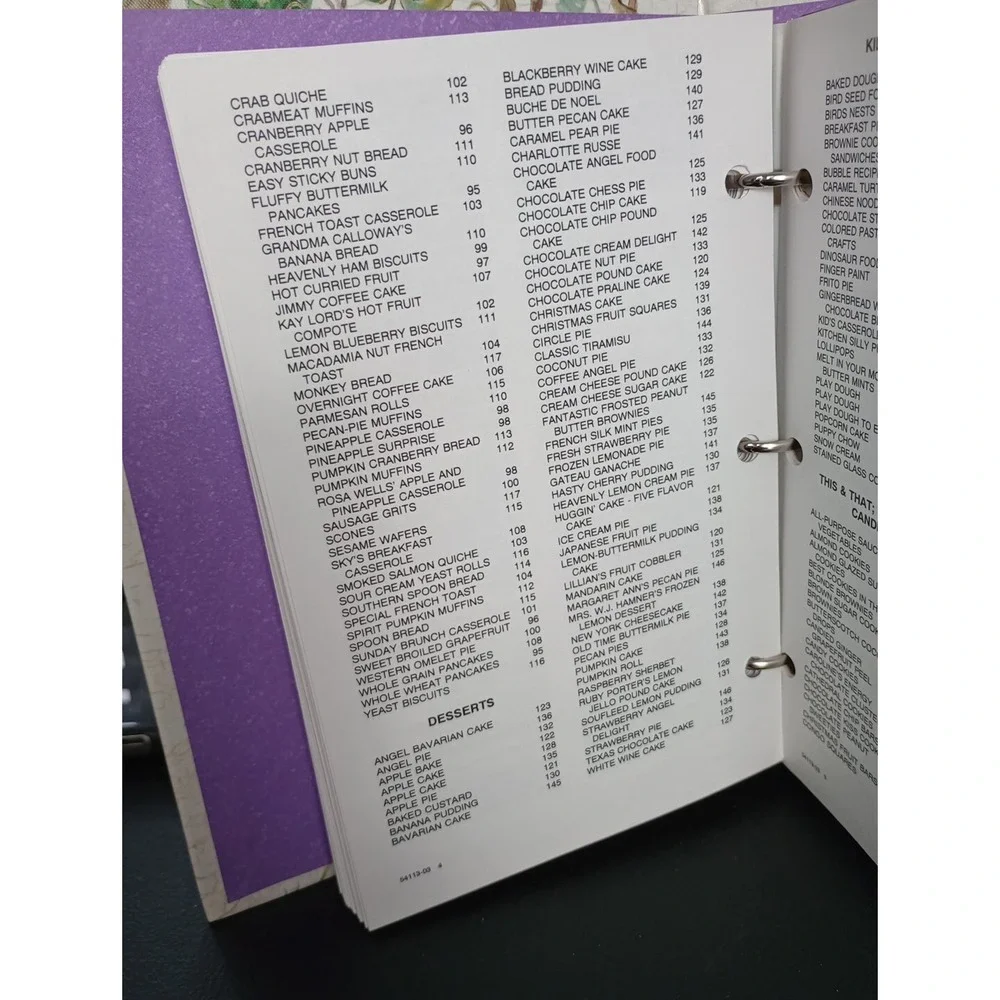 First Presbyterian Church Cookbook Winston- Salem, NC Binder Vintage 2003 3 Ring
